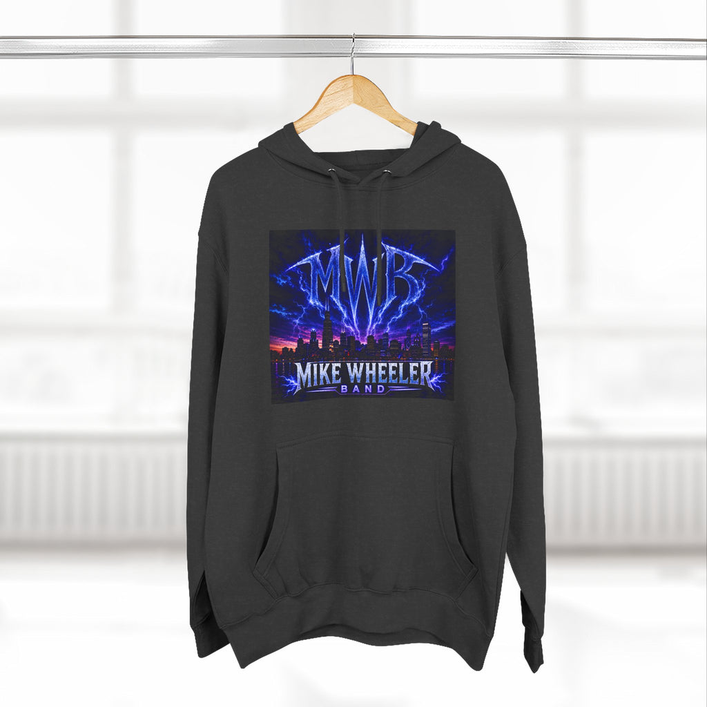 Mike Wheeler Band Hoodie - Electric Cityscape Logo Fleece Pullover