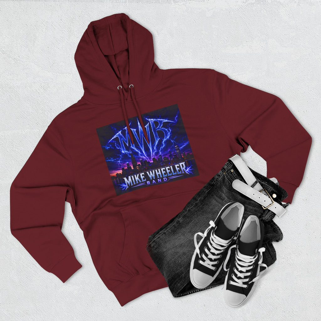 Mike Wheeler Band Hoodie - Electric Cityscape Logo Fleece Pullover