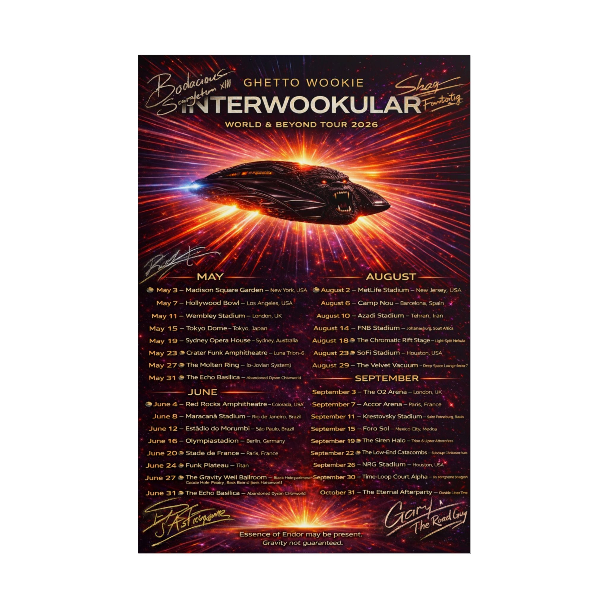 Rolled Poster — Interwookular World & Beyond Tour Dates Poster