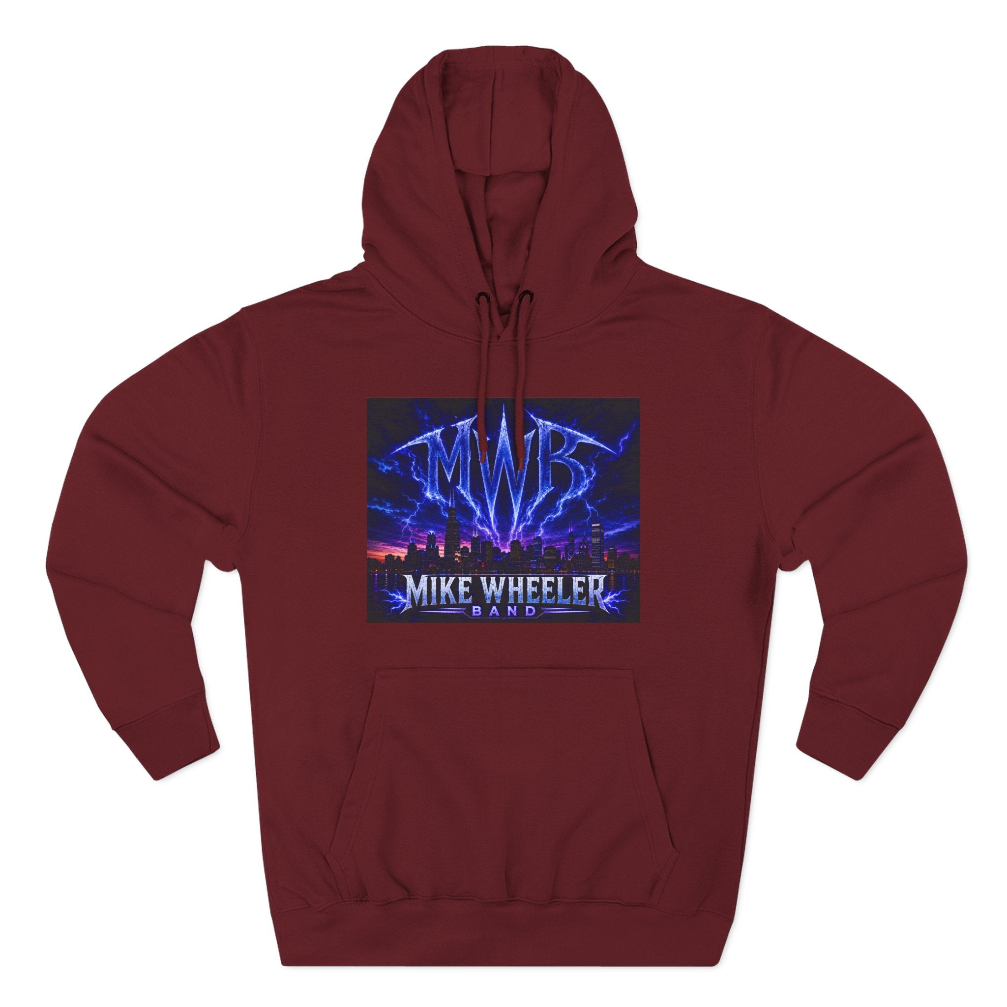 Mike Wheeler Band Hoodie - Electric Cityscape Logo Fleece Pullover