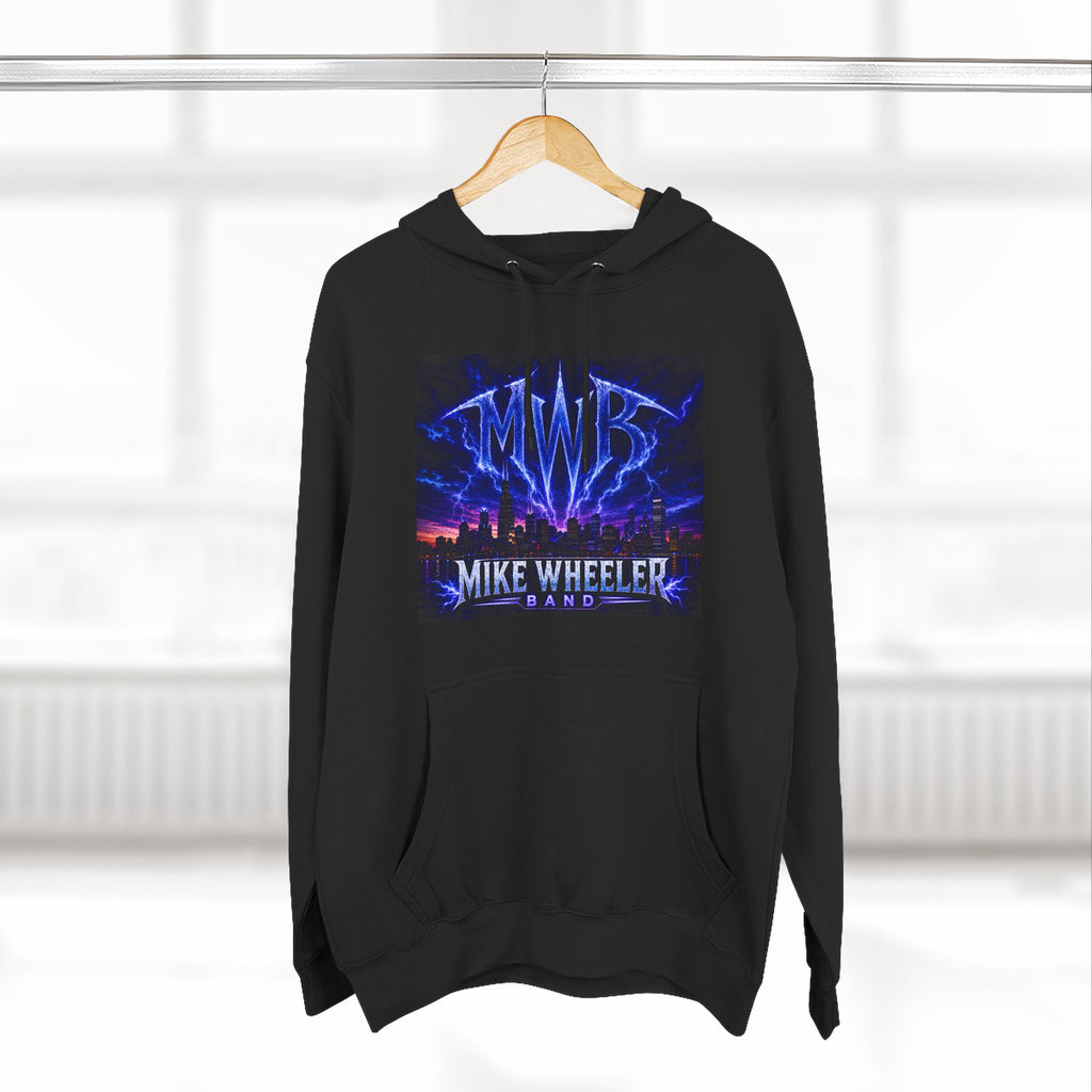 Mike Wheeler Band Hoodie - Electric Cityscape Logo Fleece Pullover