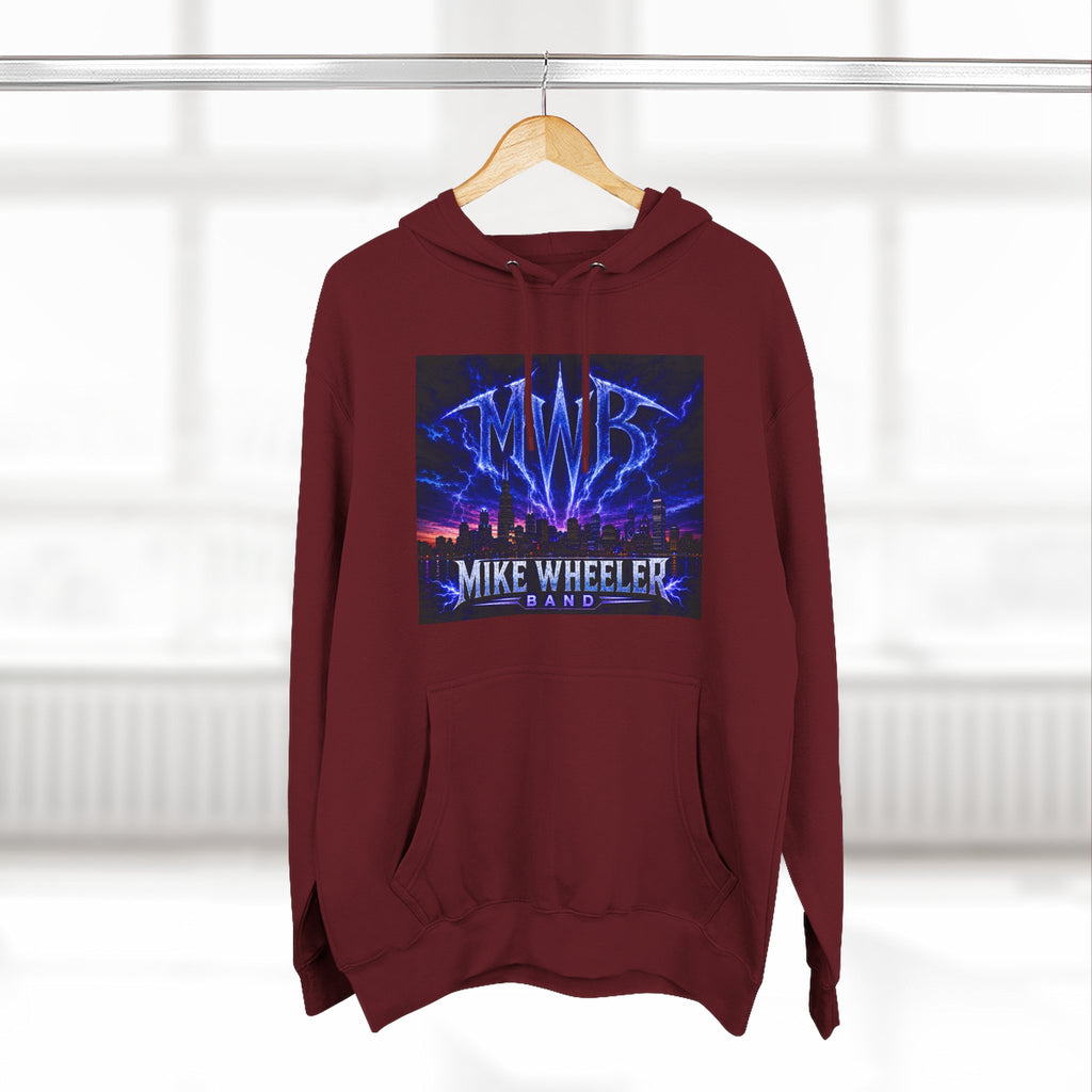 Mike Wheeler Band Hoodie - Electric Cityscape Logo Fleece Pullover