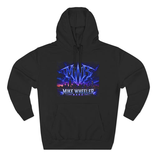 Mike Wheeler Band Hoodie - Electric Cityscape Logo Fleece Pullover