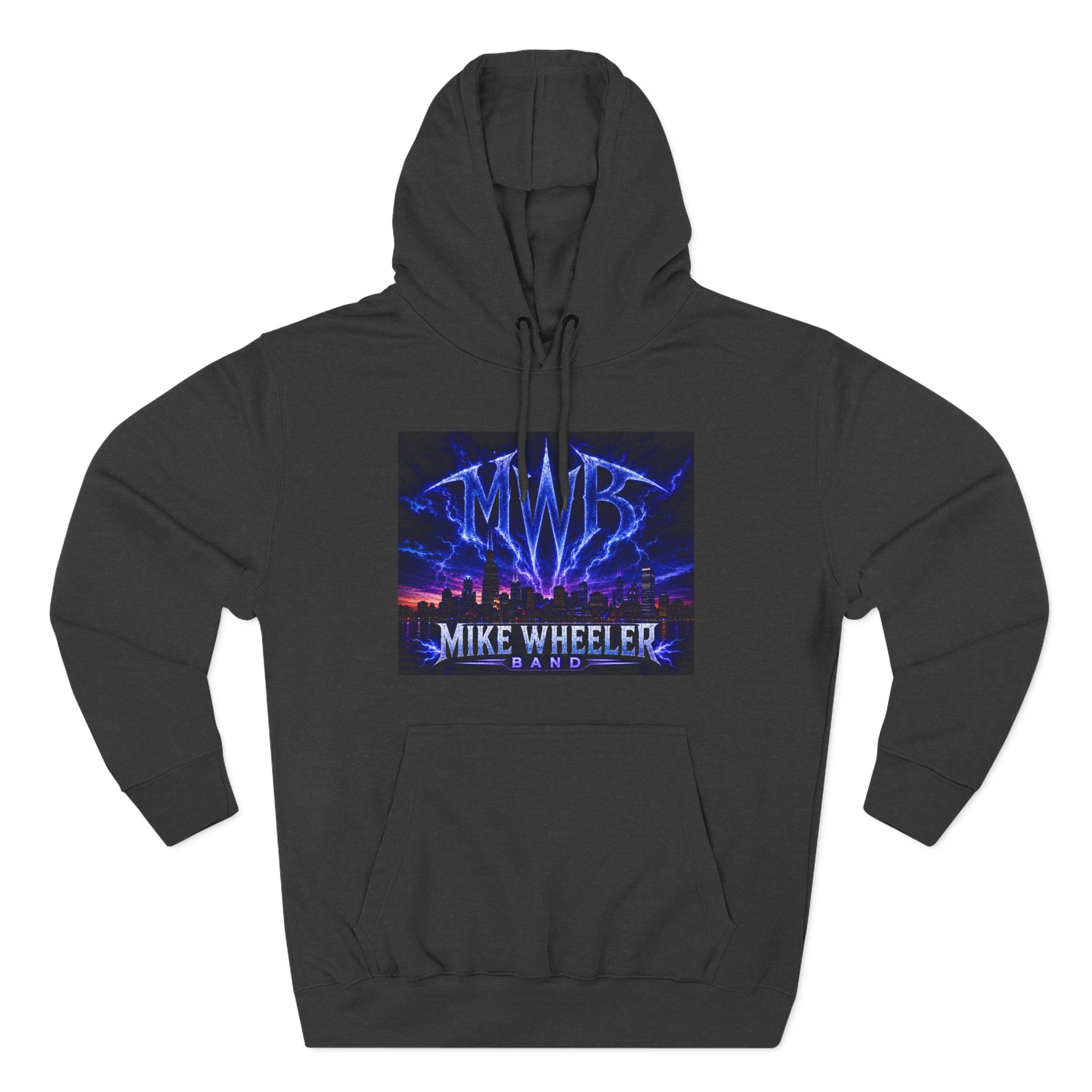 Mike Wheeler Band Hoodie - Electric Cityscape Logo Fleece Pullover