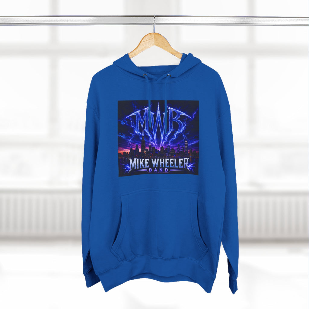 Mike Wheeler Band Hoodie - Electric Cityscape Logo Fleece Pullover