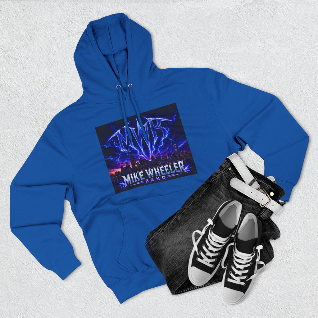 Mike Wheeler Band Hoodie - Electric Cityscape Logo Fleece Pullover